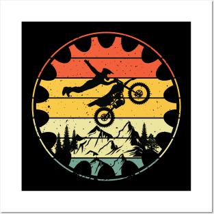 Vintage Mountain Biking Funny Retro Gear MTB Bicycle Rider Posters and Art